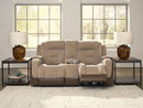 Mixed Motion - Power Reclining Loveseat With Console / Adjustable Headrest