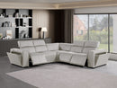 1224 - 5-Piece L-Shaped Sectional Sofa In With 3 Power Recliners & Power Headrests