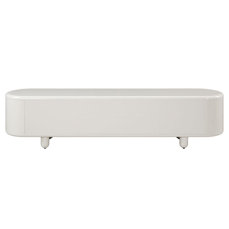 Keely - TV Stand - White High Gloss