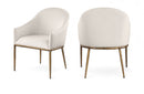Ferro - Upholstered Dining Arm Chair With Brushed Gold Legs