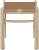 Santos - Faux Leather Upholstered Bench - Natural Frame