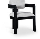 Sacha - Linen Dining Chair With Black Base (Set of 2)