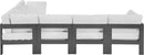 Nizuc - Outdoor Patio 6 Piece Modular Sectional With Gray Frame