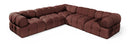 Orin - Velvet 5 Piece Modular Corner Sectional