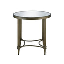 Aditya - End Table - Mirrored & Antique Brass