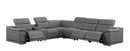 2679 - 7-Piece L-Shaped Power Reclining Sectional In Genuine Leather (3 Recliners)