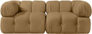 Orin - Velvet Performance Fabric Upholstered 2 Piece Modular Sofa (2 Corner Chairs)