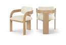 Cedra - Velvet Performance Fabric Upholstered Dining Chair (Set of 2) - Natural Frame