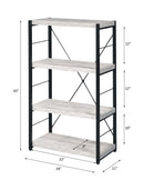 Jurgen - Bookshelf - Antique White & Black