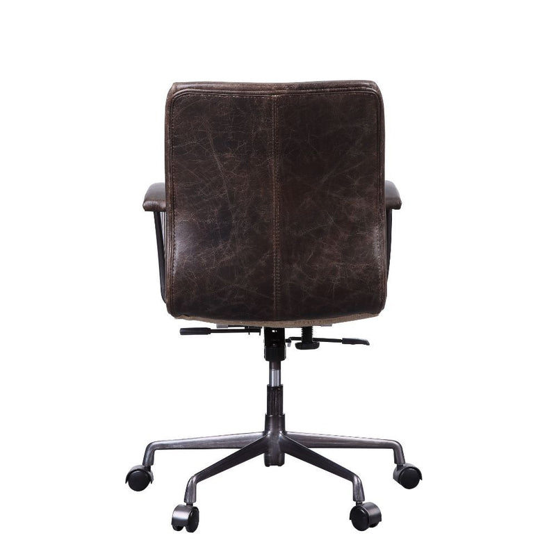 Zooey - Office Chair - Distress Chocolate Top Grain Leather