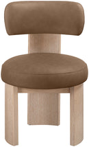 Atelier - Vegan Leather Upholstered Dining Chair (Set of 2) - Painted Natural Frame