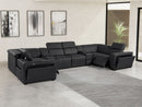 1224 - 8-Piece U-Shaped Sectional Sofa In With 2 Power Recliners & Power Headrests