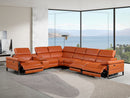 1246 - 7-Piece L-Shaped Modular Power Reclining Sectional With 3 Power Recliners And Power Headrests