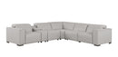 1208 - 6-Piece L-Shaped Leather Reclining Sectional With 3 Power Recliners
