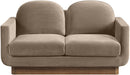 Diviento - Velvet Performance Fabric Upholstered Loveseat