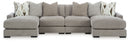 Aslan Court - Sectional With Ottoman Set