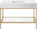 Marmo - Engineered Marble Bathroom Vanity With Gold Base