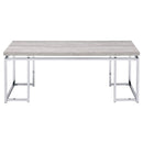Chafik - Coffee Table - Natural Oak & Chrome