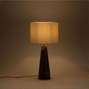 Juniper - Mango Wood Base And Linen Textured Fabric Shade Table Lamp