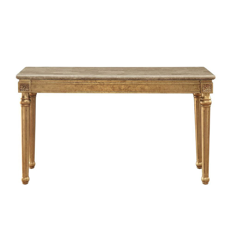 Daesha - Sofa Table - Marble Top & Antique Gold