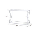 Virtue - Sofa Table - Clear Glass & Chrome
