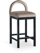 Conrad - Velvet Counter Stool With Black Legs