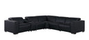 1208 - 6-Piece L-Shaped Leather Reclining Sectional With 3 Power Recliners