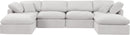 Indulge - Velvet 6 Piece Modular Double Chaise Sectional