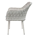 Tashay - 3 Piece Patio Bistro Set - Green Fabric & Beige Wicker