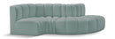 Arc - Faux Leather 4 Piece L-Shaped Modular Sofa