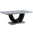Caralin - Dining Table - Engineered Stone & Black