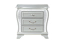 Aria - Nightstand With LED - Silver