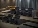 1208 - Modular Leather Sofa Loveseat With 6 Recliners And Power Headrests