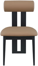 Dario - Faux Leather Dining Chair With Black Frame (Set of 2)