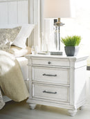 Kanwyn - Three Drawer Night Stand - Whitewash