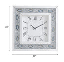 Sonia - Wall Clock - Mirrored & Faux Agate