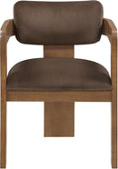 Sacha - Velvet Dining Chair With Brown Base (Set of 2)