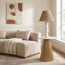 Cindra - Genuine Marble Top And Iron Base Table
