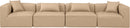 Cube - Modular 4 Piece Sofa - Tan