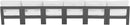 Nizuc - Outdoor Patio 6 Seat Armless Modular Sofa With Gray Frame