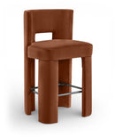 Zuno - Velvet Performance Fabric Upholstered Bar Stool (Set of 2)