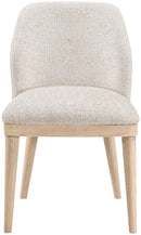 Valeo - Linen Textured Fabric Upholstered Dining Chair (Set of 2) - Painted Natural Base
