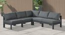 Nizuc - Outdoor Patio 5 Piece Modular Sectional With Gray Frame