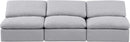 Indulge - Linen 3 Seat Modular Armless Sofa