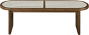 Canovia - Solid Wood And Faux Cane Bench