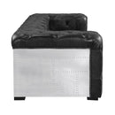 Brancaster - Sofa - Black Top Grain Leather & Aluminum