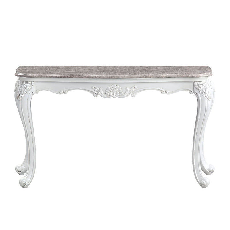 Ciddrenar - Sofa Table - Marble Top & White
