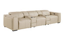 1224 - 5-Piece Modular Power Reclining Sofa In With 3 Power Recliners & Power Headrests