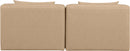 Cube - Modular 2 Piece Armless Sofa - Tan