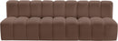 Arc - Faux Leather 3 Seats Modular Sofa